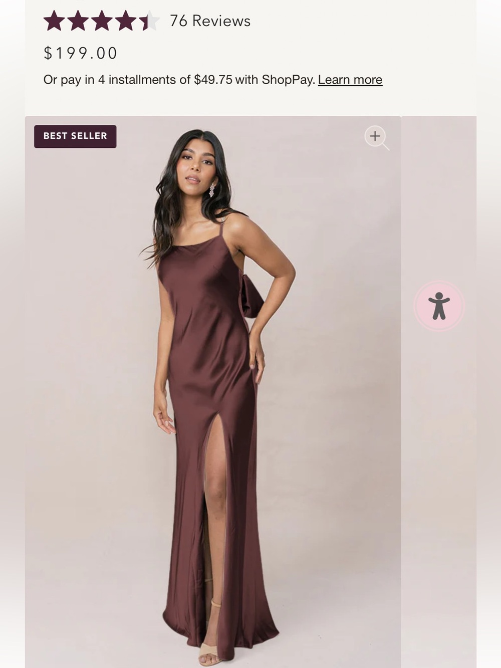 Mahogany Steph satin dress- Revelry